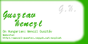gusztav wenczl business card