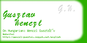 gusztav wenczl business card